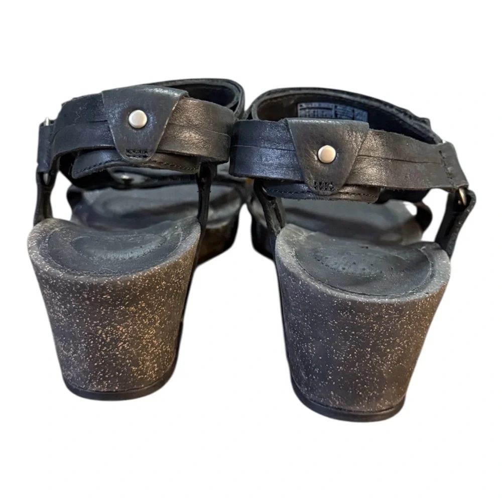 Teva Ysidro Universal Wedge Sandal Women’s Size 8.5 Genuine Leather Black
